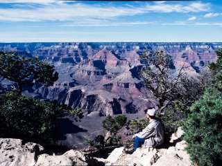 Versunken in der Weite ...  Am Rande des Grand Canyon, Arizona : Grand Canyon, Great View, OM2, Olympus, South Rim, USA, xDias-USA