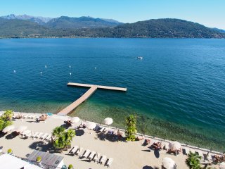 Traumblick  vom Hotelbalkon am Lago Maggiore bei Baveno : Lago Maggiore, See, Strand, xSommer