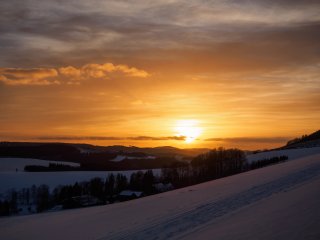 Sonnenuntergang  im Hochsauerland : Ohlenbach, xWinter